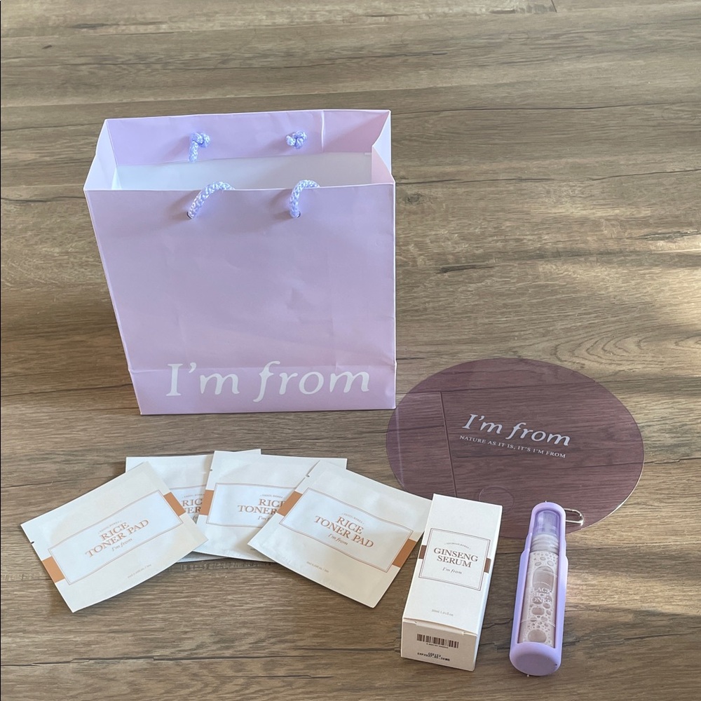 NEW I’m From gift set ginseng serum black rice toner rice toner pads